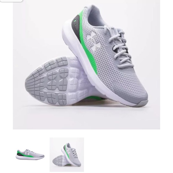 Under Armour lightweight Gray and Green Athletic Shoes